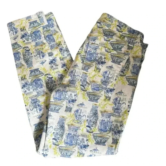 Talbots Slim Ankle Jeans - Watercolor Vases - Picture 4 of 6